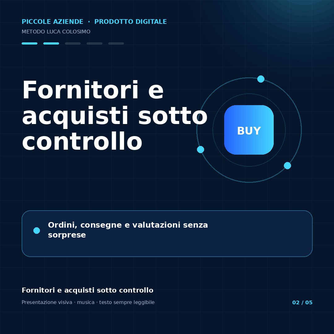 Anteprima di Fornitori e acquisti sotto controllo