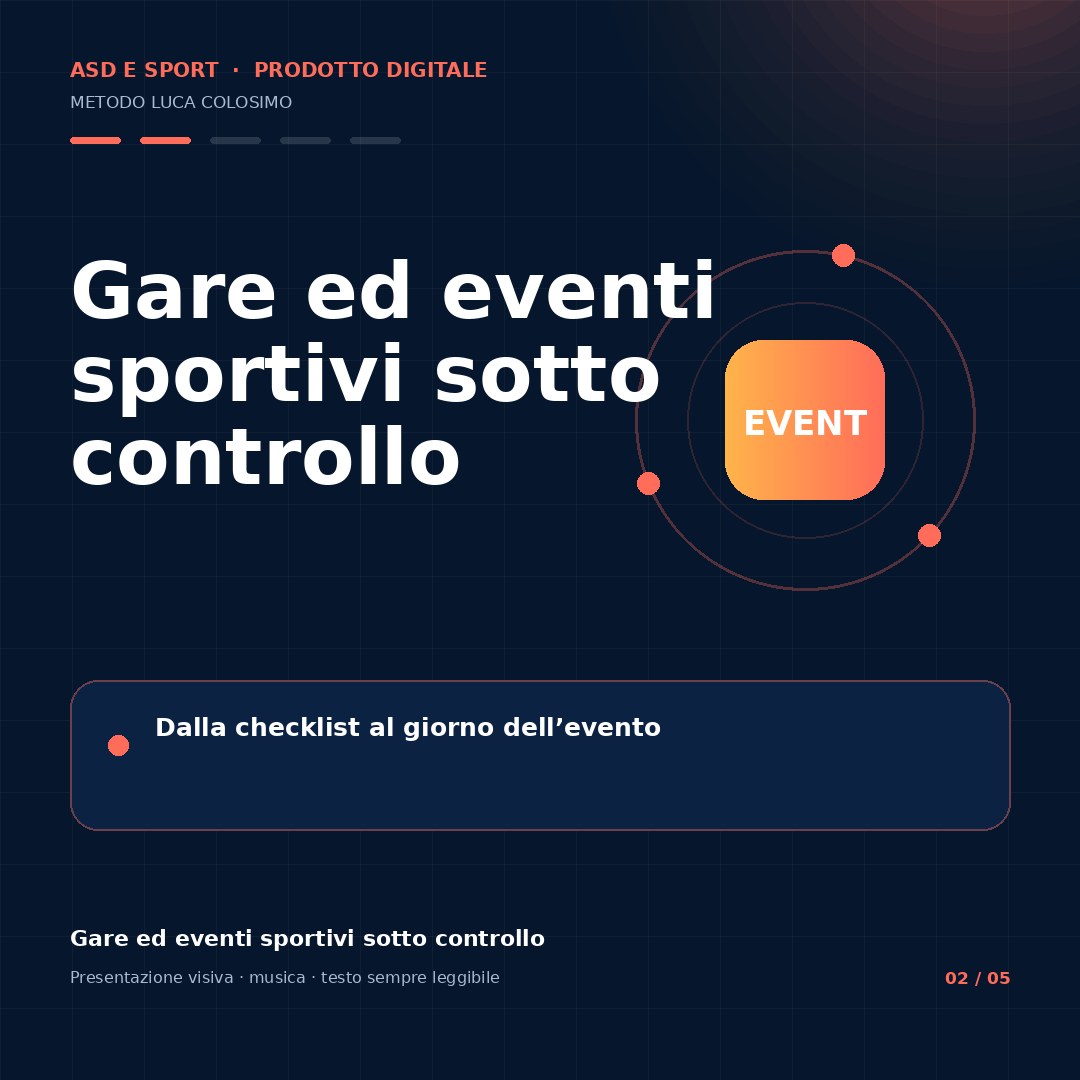 Anteprima di Gare ed eventi sportivi sotto controllo