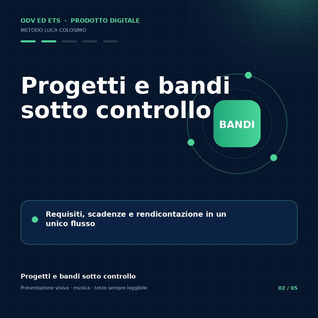 Anteprima di Progetti e bandi sotto controllo