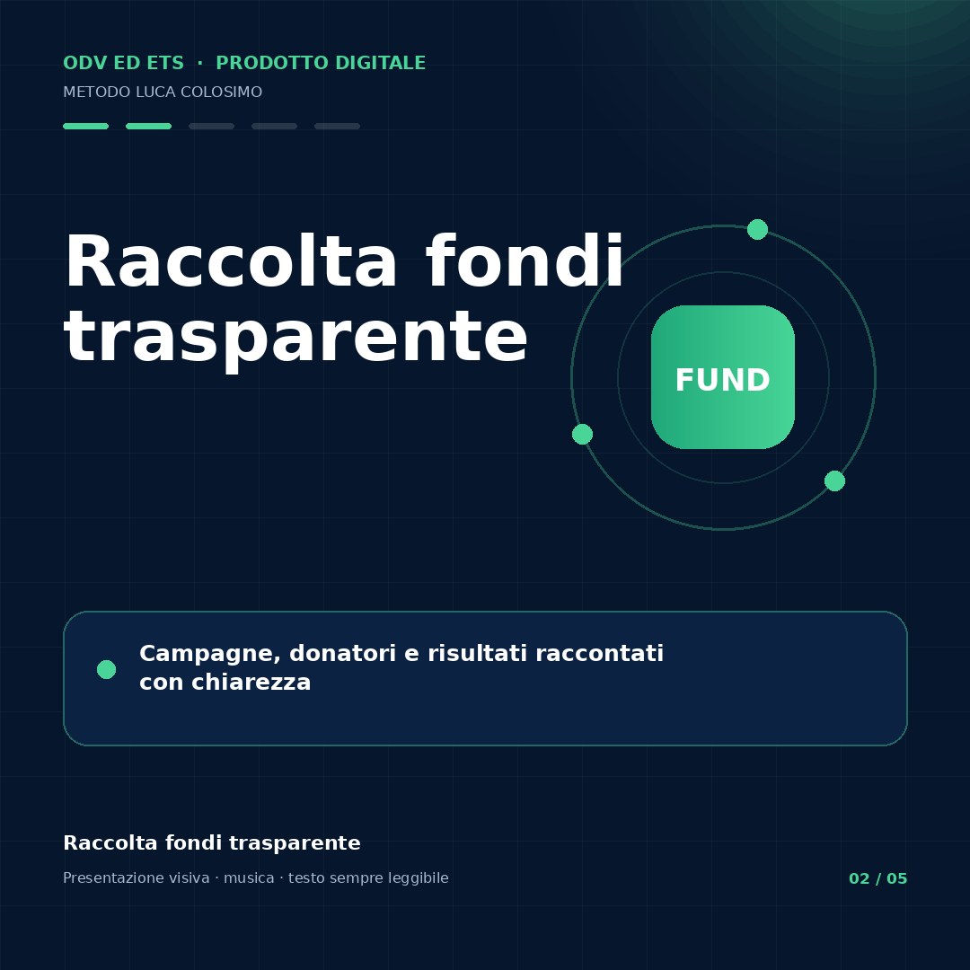 Anteprima di Raccolta fondi trasparente