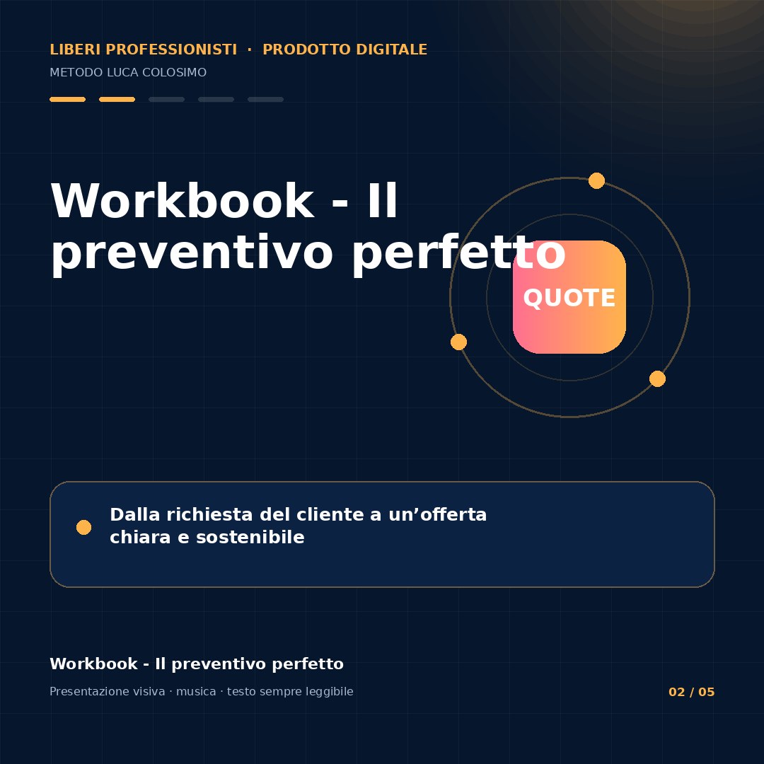 Anteprima di Workbook - Il preventivo perfetto